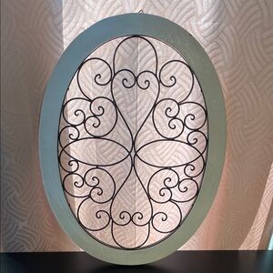 Elegant Black and White Oval Wall Decor